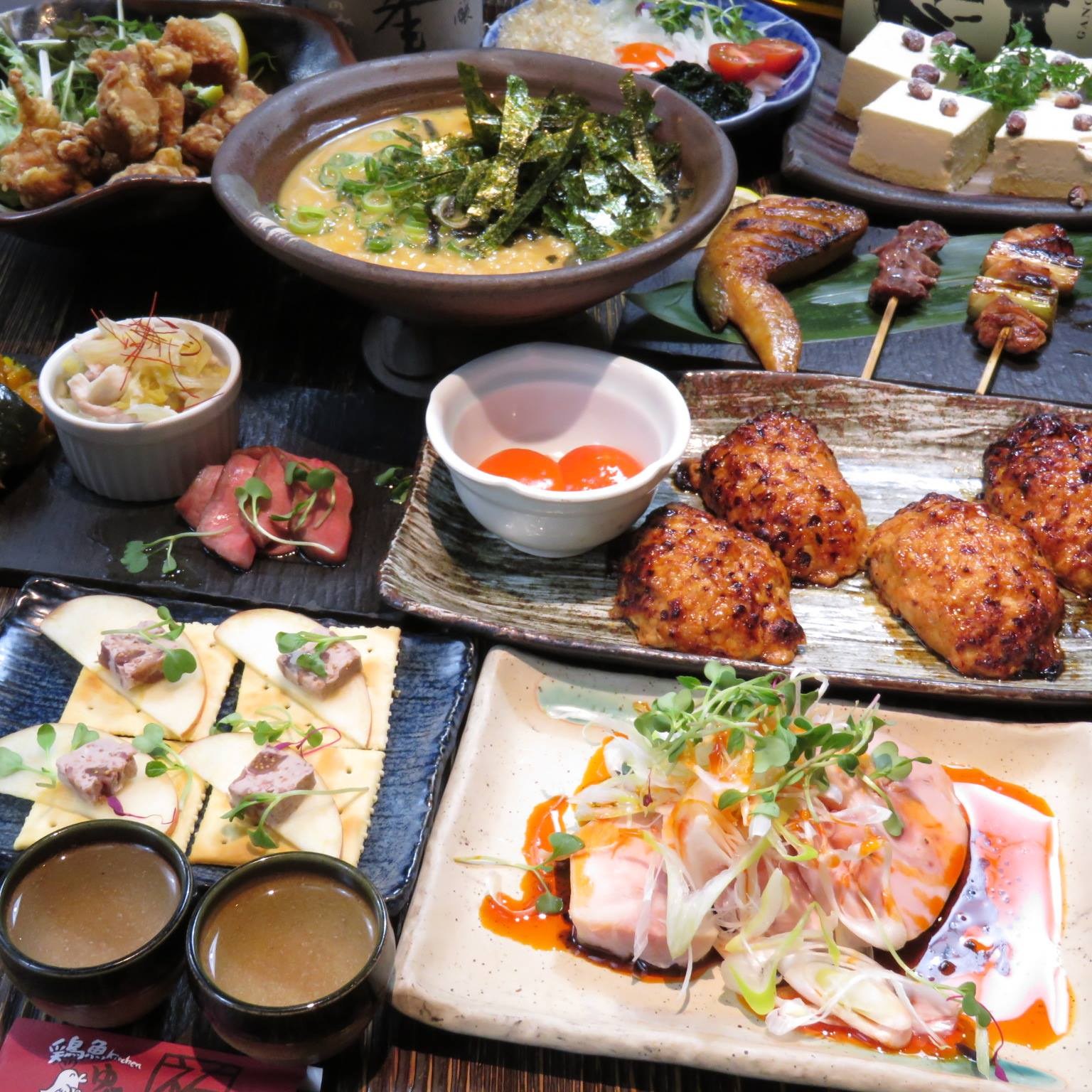 駅近すぐ雨にぬれずに！お仕事帰りにサクッと！ @布施/居酒屋/飲み放題/半個室/焼き鳥/鶏鳥Ｋｉｔｃｈｅｎゆう　布施本店