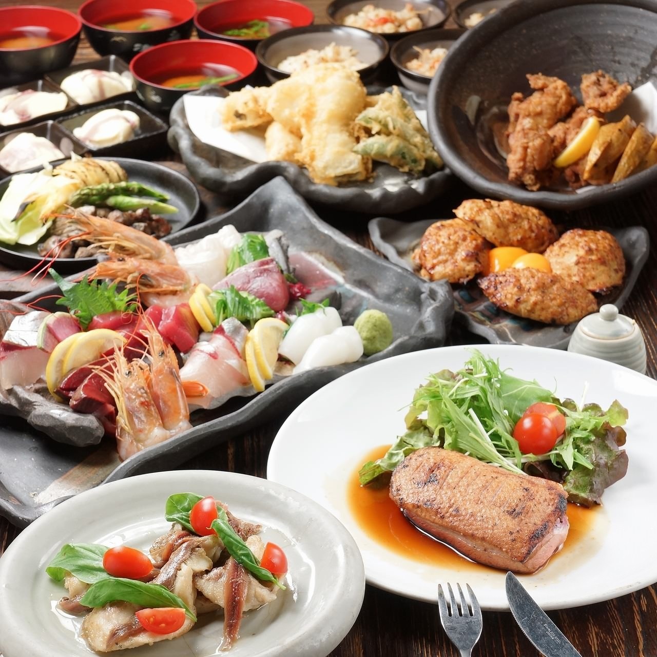 コースも多数ご用意しております！ @八尾/海鮮/飲み放題/居酒屋/宴会/鶏魚Kitchenゆう　八尾