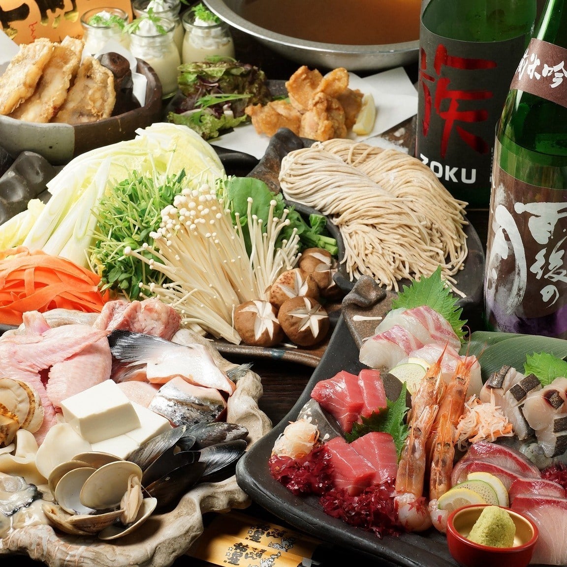 見た目も味も絶品な自慢の海鮮お造り @小坂/焼き鳥/半個室/宴会/居酒屋/お寿司と焼鳥キッチン　祐星　小阪